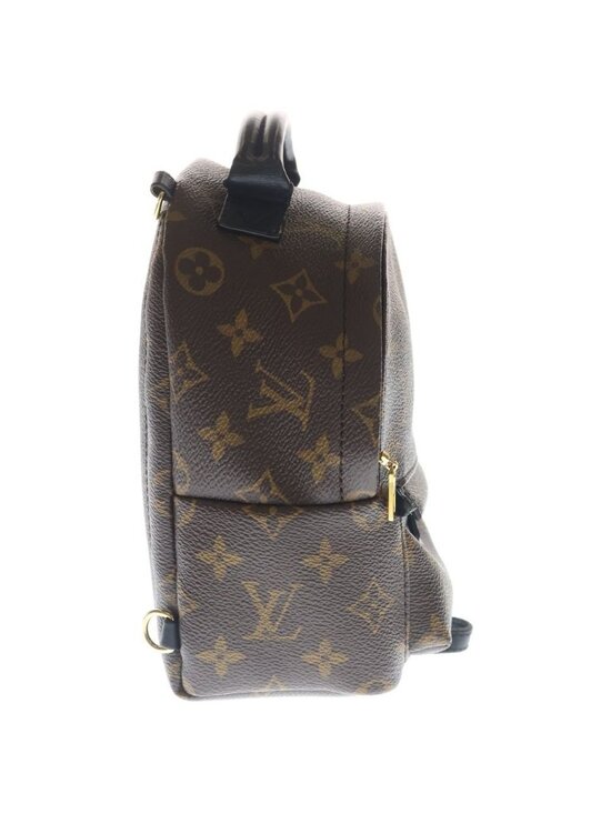 Louis Vuitton Palm Springs Mini Leather Backpack Gold Brown
